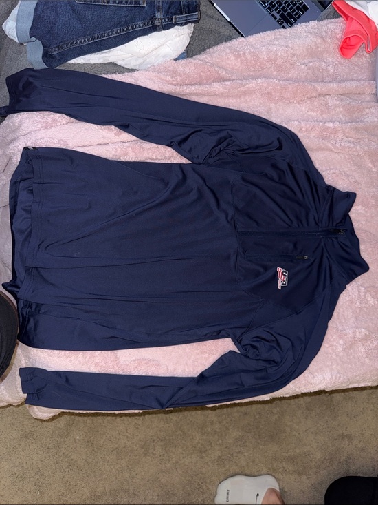 USA Hockey Other - Men's Logo Navy Quarter-Zip Performance Sweater